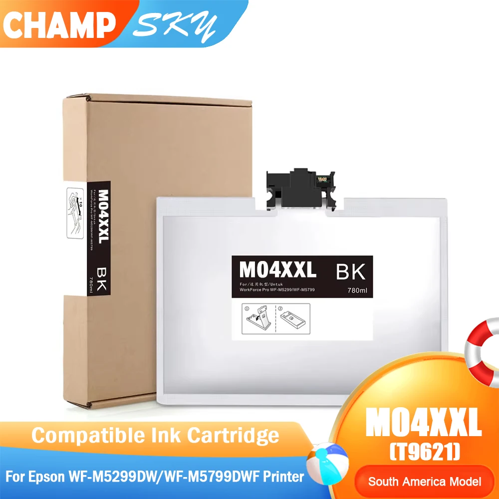 Champ Sky M04XXL T962120-AL Compatible Black Inkjet Ink Bag Cartridge For Epson WorkForce Pro WF-M5299DW/WF-M5799DWF Printer