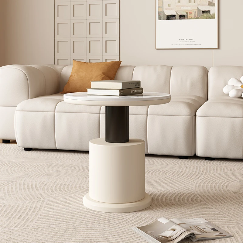 New Style Modern Luxury Coffee Table With Drawer Cloud Coffee Table White Sintered Stone Coffee Table For Living Room