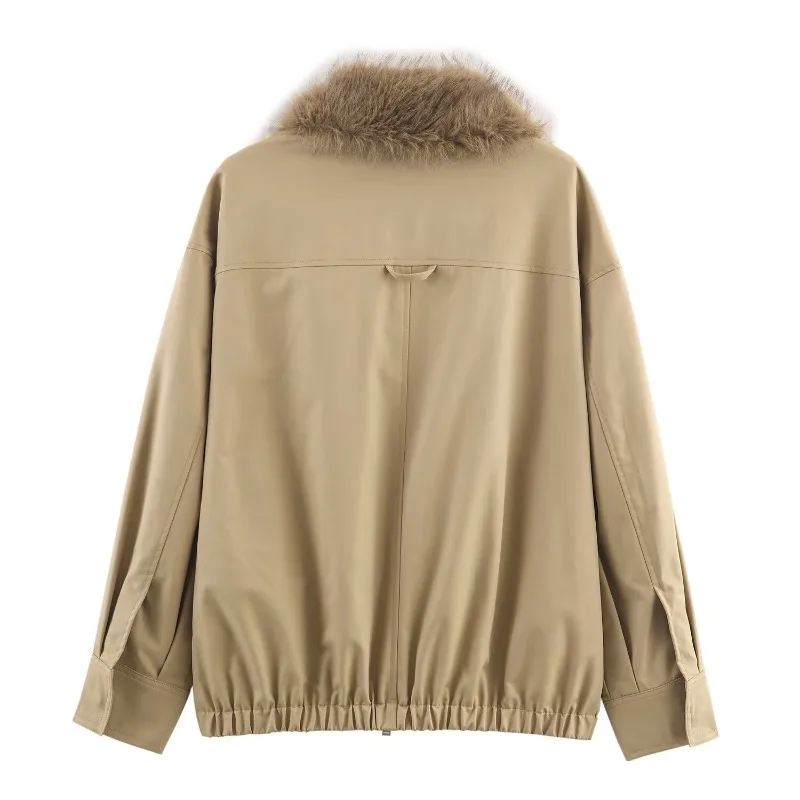 CharmChant Giacca a vento da donna con collo in pelliccia Nuovo cappotto invernale Donna Streetwear Giacca bomber vintage Capispalla a maniche lunghe