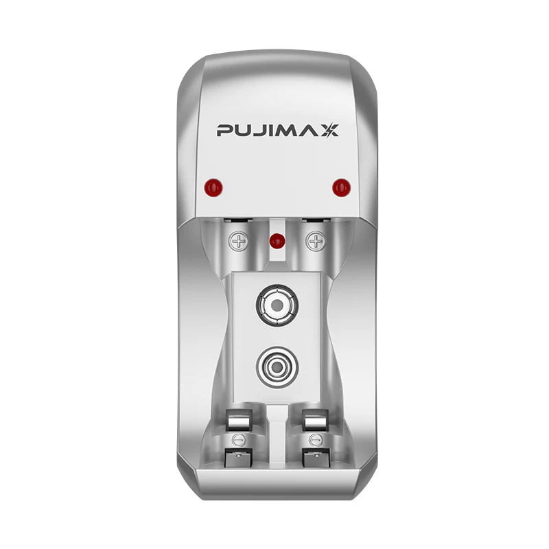 PUJIMAX 2/4 Slots Smart Battery Charger US/EU Plug Quick Charge For 9V Ni-MH/Ni-Cd Battery1.2V AA/AAA Rechargeable Battery