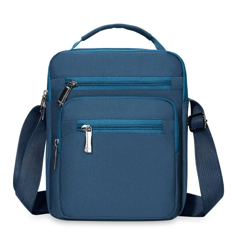 Borsa a tracolla da uomo in tessuto Oxford verticale versione coreana borsa semplice di grande capacità, zaino sportivo casual