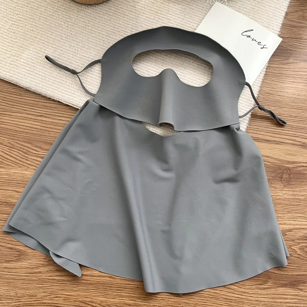 

Thin Breathable Full-Face Sunscreen Veil Summer Anti UV Ice Silk Face Cover UPF 50+ Outdoor Neck Wrap Cover Unisex