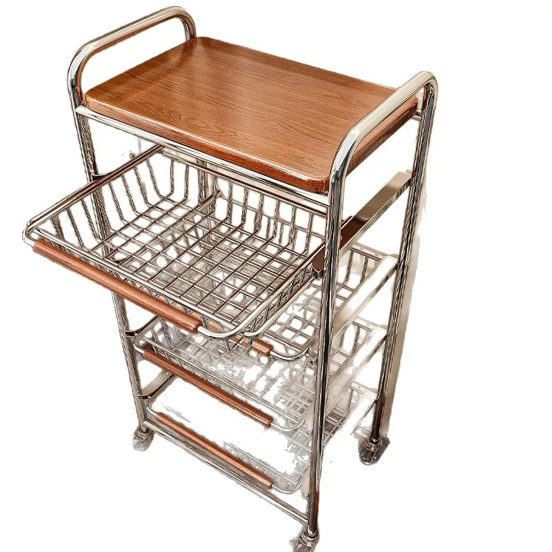 forKitchen shelves Multi-layer cracks Mobile vegetable baskets Fruit and vegetable storage baskets