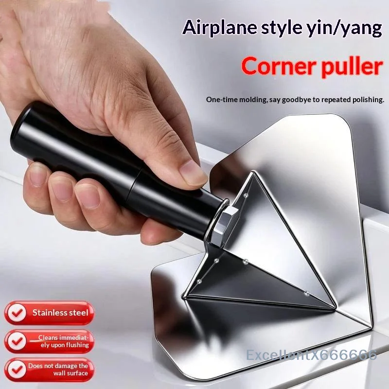 Stainless Steel Corner Trowel 90 Degree Drywall Plaster Finishing Tool For Wall Internal External Angle DIY Construction Tool