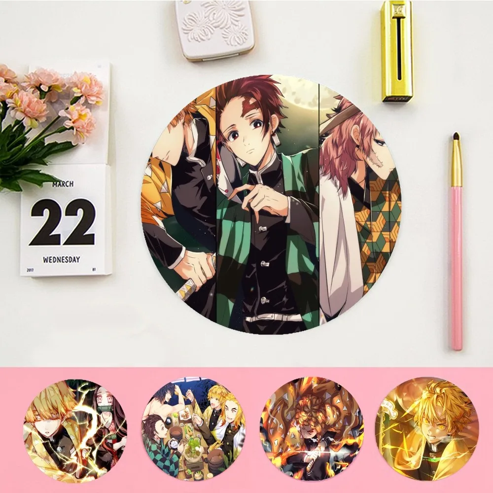 

Demon Slayer Agatsuma Zenitsu Anti-Slip Round Speed Version Game Keyboard Office Table Mat PC Laptop Mouse mat Computer Table