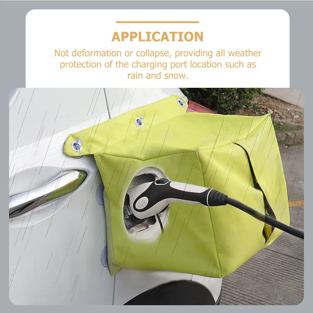 

Ev Charger Protector Waterproof Oxford Cloth Rain Snow Cover Universal Suction Cup Ev Charger Protection Cover