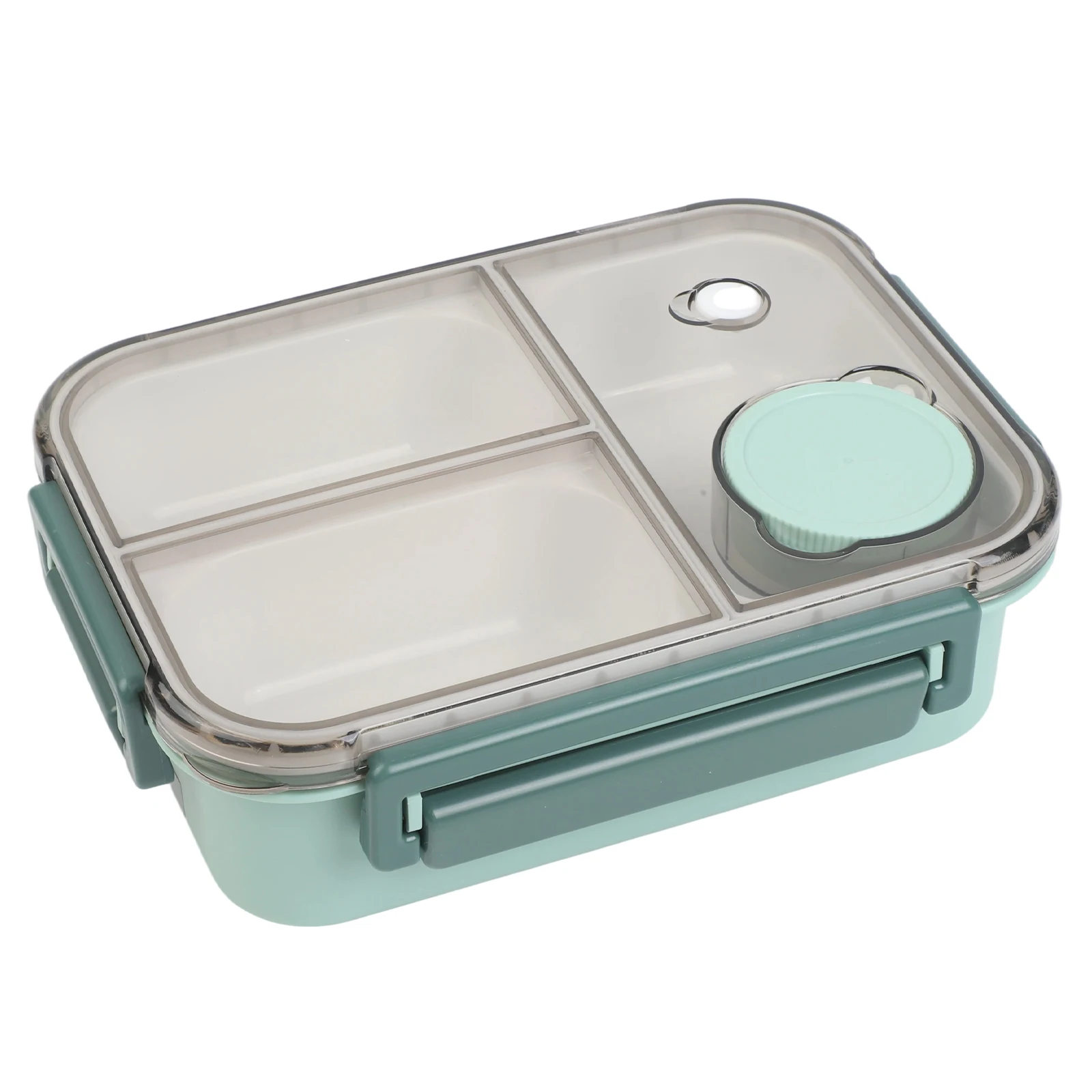 Outdoor Dining Leakproof Lunchbox Three Compartments 22x16x7cm Innovative Sealing System Lightweight Design For Picnics
