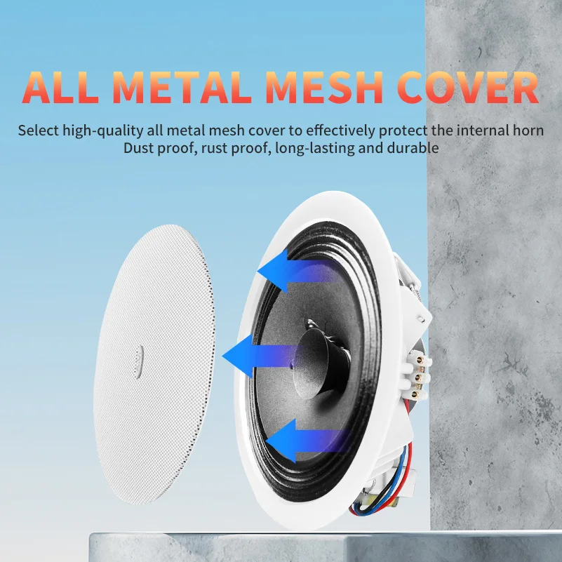 

Oupushi ceiling TD202 bluetooth version 5.3 8W ceiling speaker background music system home theatre ceiling speaker