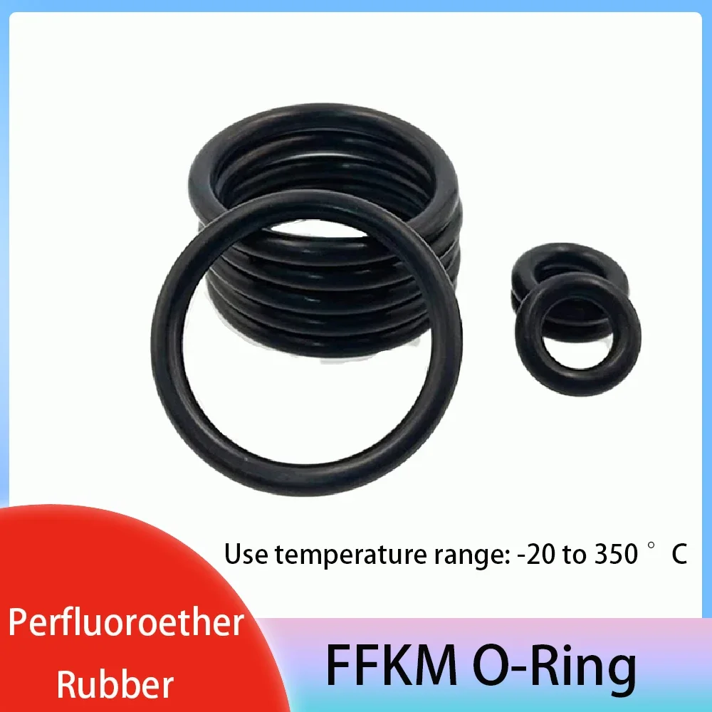 FFKM Perfluoroether O-ring Rubber Seal Corrosion Acid Alkali High Temperature Resistance Semiconductor/Chemical/Steam