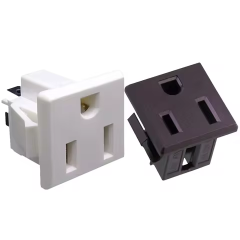 5/10/50/100PCS White Black 125V 15A US L5-15R PDU UPS AC Power Outlet 3 Pin America Electrical Panel Receptacle AC Socket Type B
