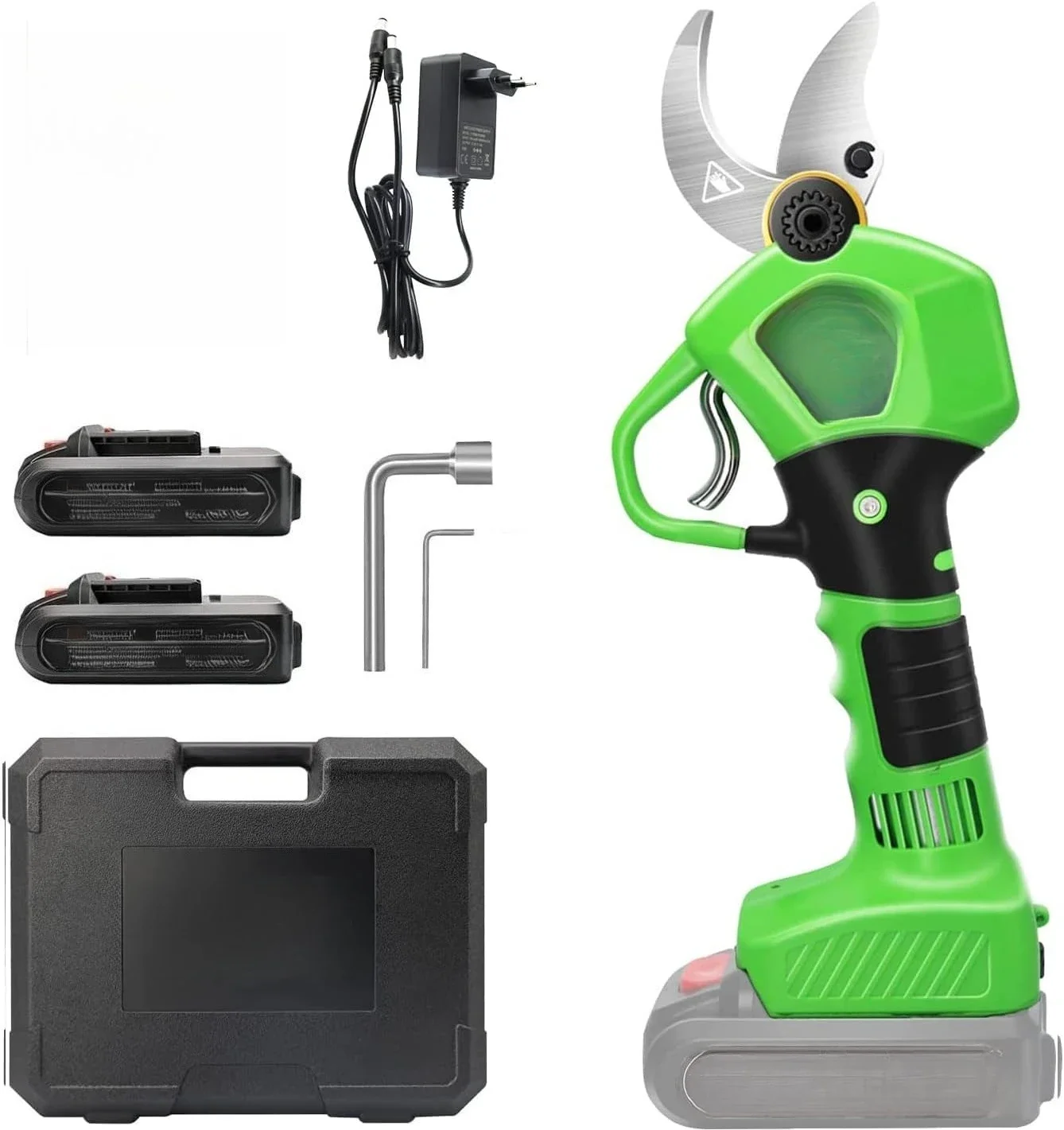 

Cordless Electric Pruning Shears Battery Powered Tree Branch Pruner Cut Capacity of 40mm / 1.58inches, 2 x 2 Ah Lithium
