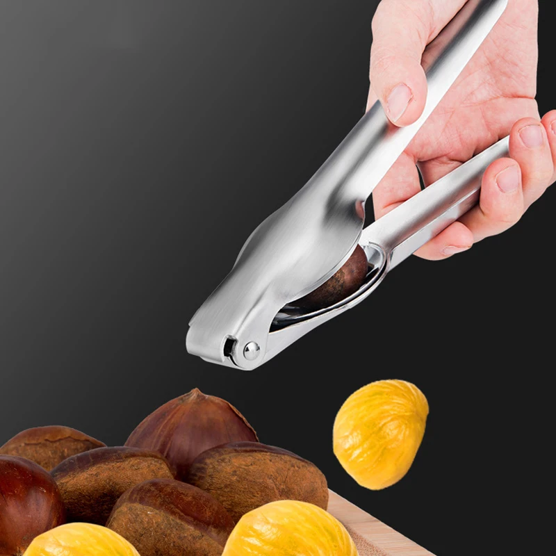 

Chestnut Opener Stainless Steel Chestnut Peeler Cross Clamp Quick Clamp Walnut Pliers Knife Sheller Walnut Tongs Kitchen Tools