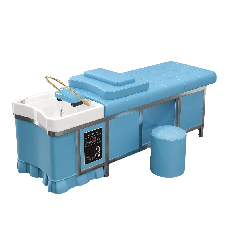 Light Luxury Style Treatment Shampoo Chair Hairstyle Jet Hair Spa Salon Styling  Beauty Shampoo Basin Men Shaving Bed Cadeira