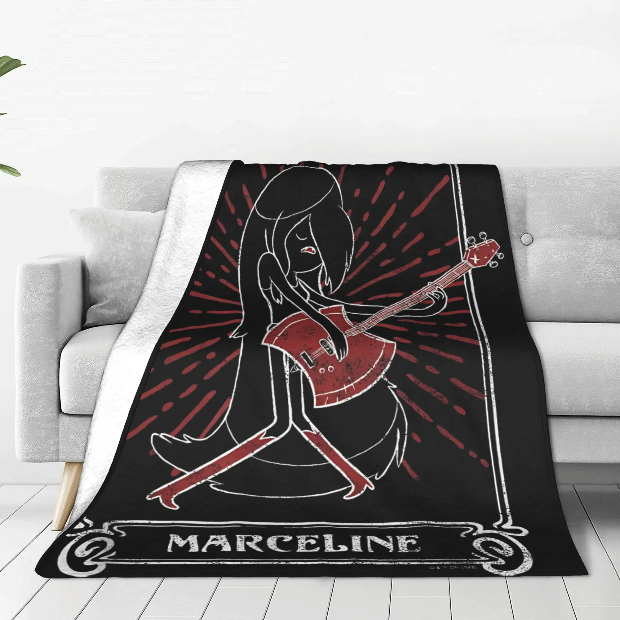 Halloween Marceline Tarot Card Knitted Blankets Wool Throw Blankets Bedding Couch Decoration Soft Warm Bedspreads