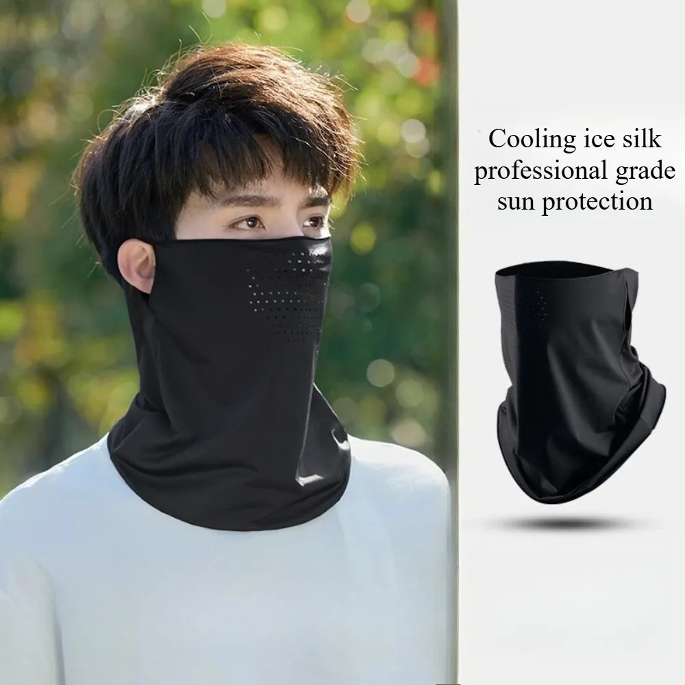 Decorative ear-hanging sun hat, breathable scarf-style half-face mask, quick-drying summer scarf