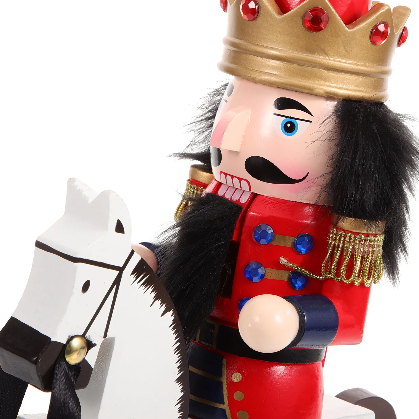 

Wooden Christmas Nutcracker Ornament Detailed Craft Xmas Tabletop Decor Elegant Home Desktop Nutcracker Decoration