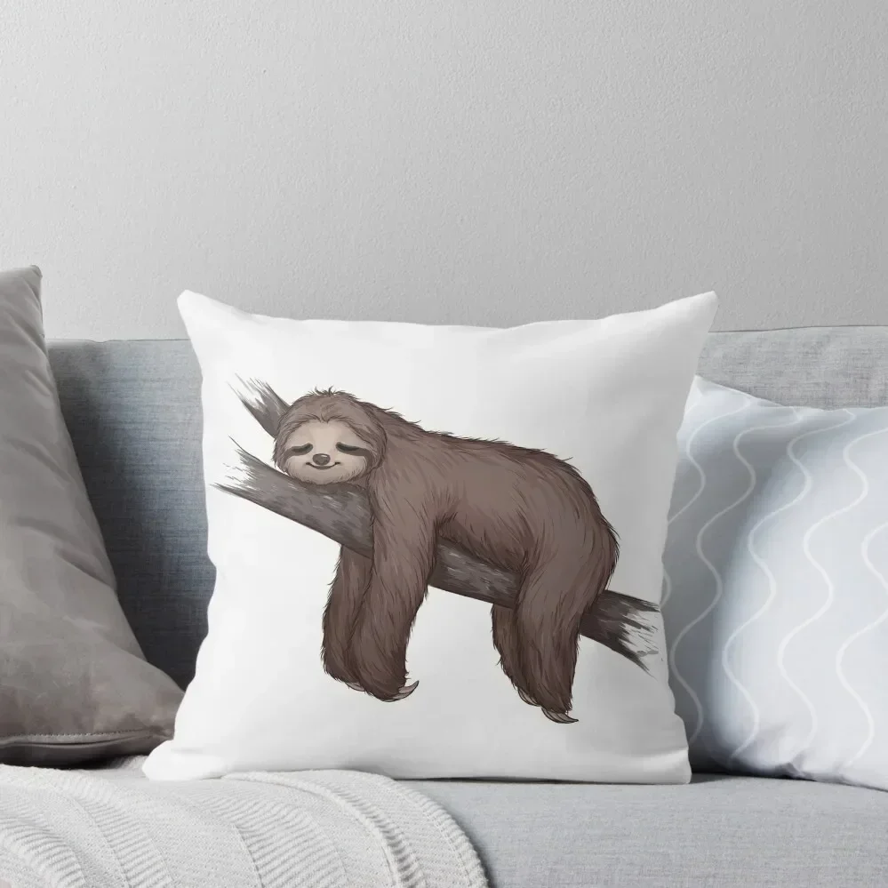 

Sleepy Sloth Throw Pillow Cushions Cover New year pillow