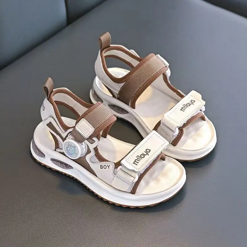 Kinder Outdoor-Sportsandalen mit Drehknopf 2026 Neue Mode Bequeme Rutschfeste Weiche Sohle Freizeitschuhe für Jungen – Detail 3