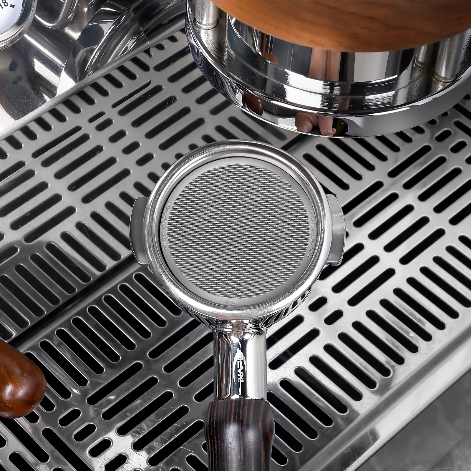 

IKAPE Espresso Puck Screen V4, 0.2mm Thickness, Reusable Metal Ultra-thin & Ultra-light Coffee Filters, Food-grade 316 Stainless