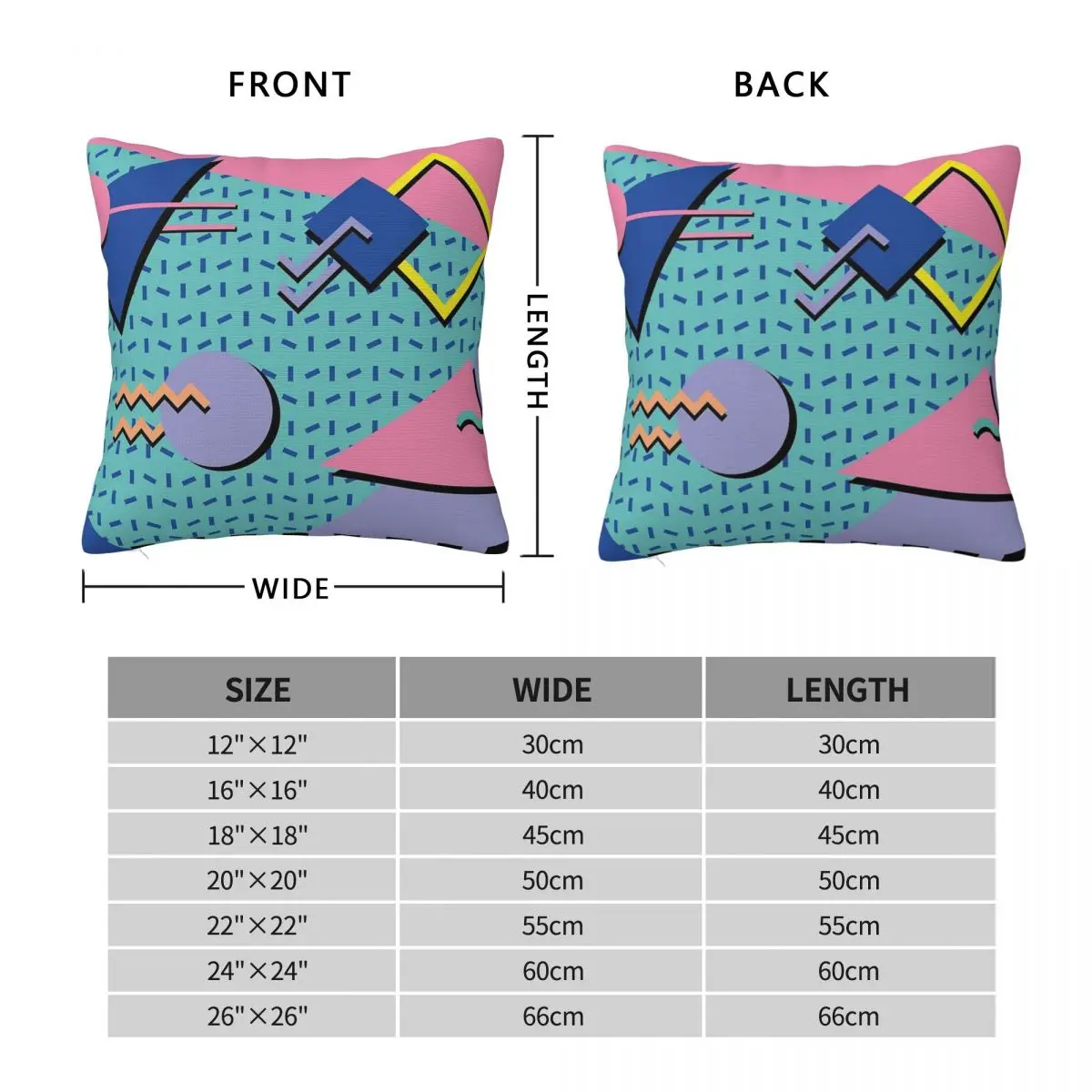 Memphis 14 Retro 90s 80s Square Pillowcase Polyester Linen Velvet Printed Zip Decorative Pillow Case Sofa Seater Cushion Cover