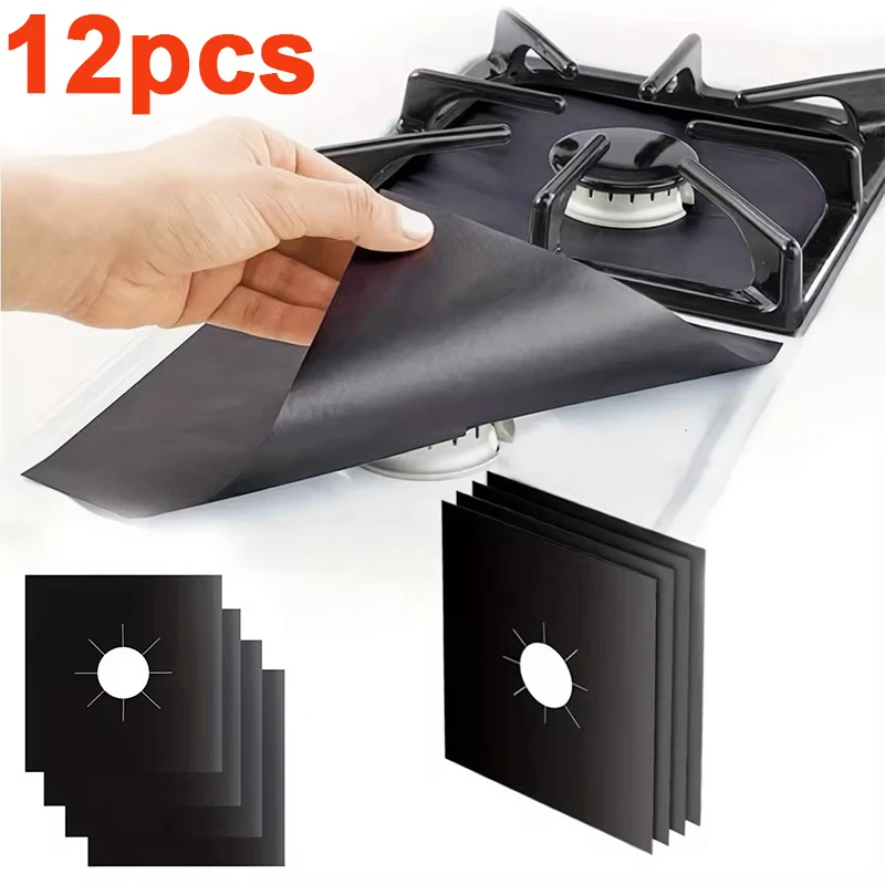 Gas Stove Protector Pad Cooker Lid Liner Cleaning Pad For Kitchen Cookware Accessories Pieces Reusable Boiler Hood Protective