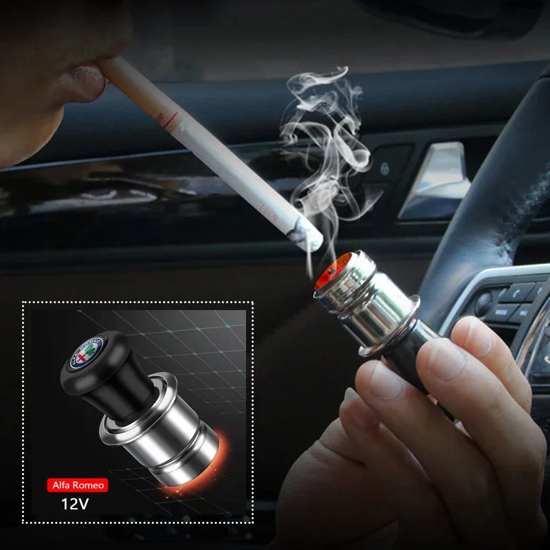 12V Automatic U-shaped Slot Socket Car Cigarette Lighter Ignition for Alfa Romeo 155 159 Mito Giulia Brera Spider Giulietta 147