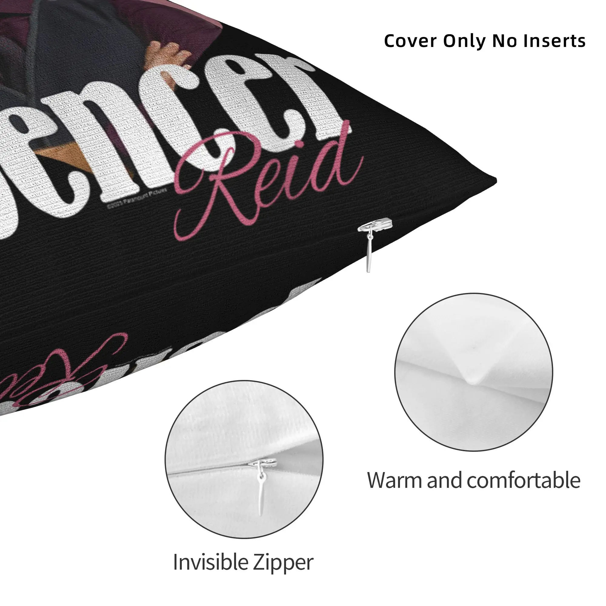 Printed Criminal Minds I Love Spencer Reid Hearts Pillowcase Polyester Cushion Cover Decoration TV Show Pillow Case Cover Square