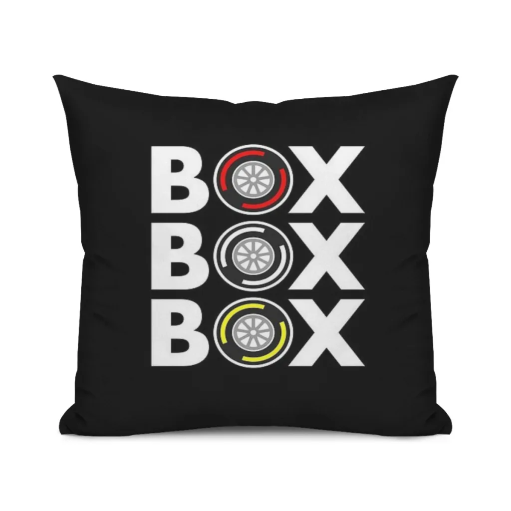 

Box Box Box F1 Tyre Compound White Text Design Pillow Cushion Case Dakimakura Cover Decorative Sleeping 45x45cm