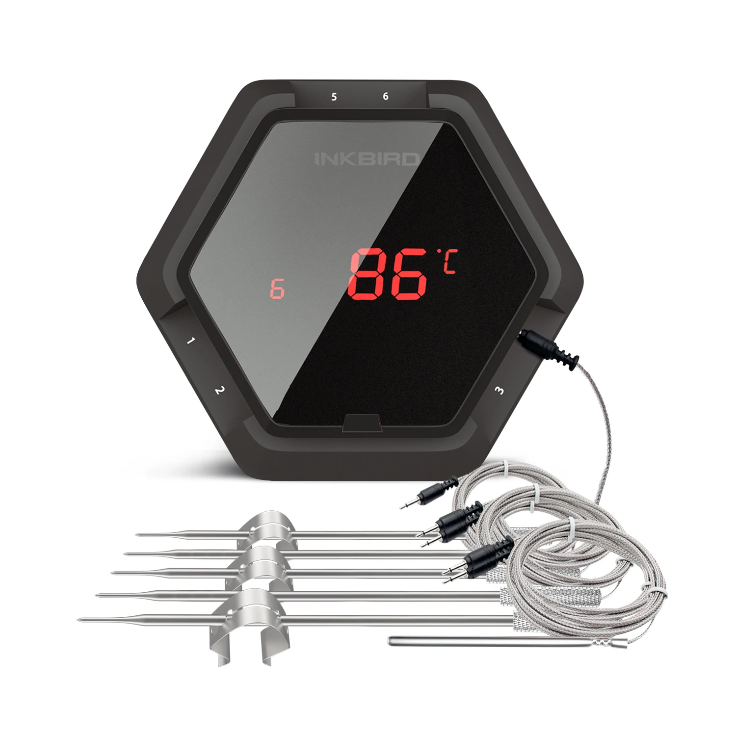 50%Off Digital Outdoor Meat Thermometer IBT-6XS  6 Probes Cooking BBQ Oven Thermometer For Food Meat Kitchen Grill Smoker Milk