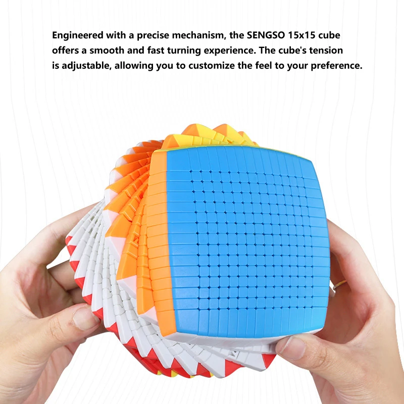 SENGSO 15x15 Speed Cube Наклейка-головоломка SENGSO Cube 15x15x15 Magic Cubes Precision Engineered для Elite Solvers