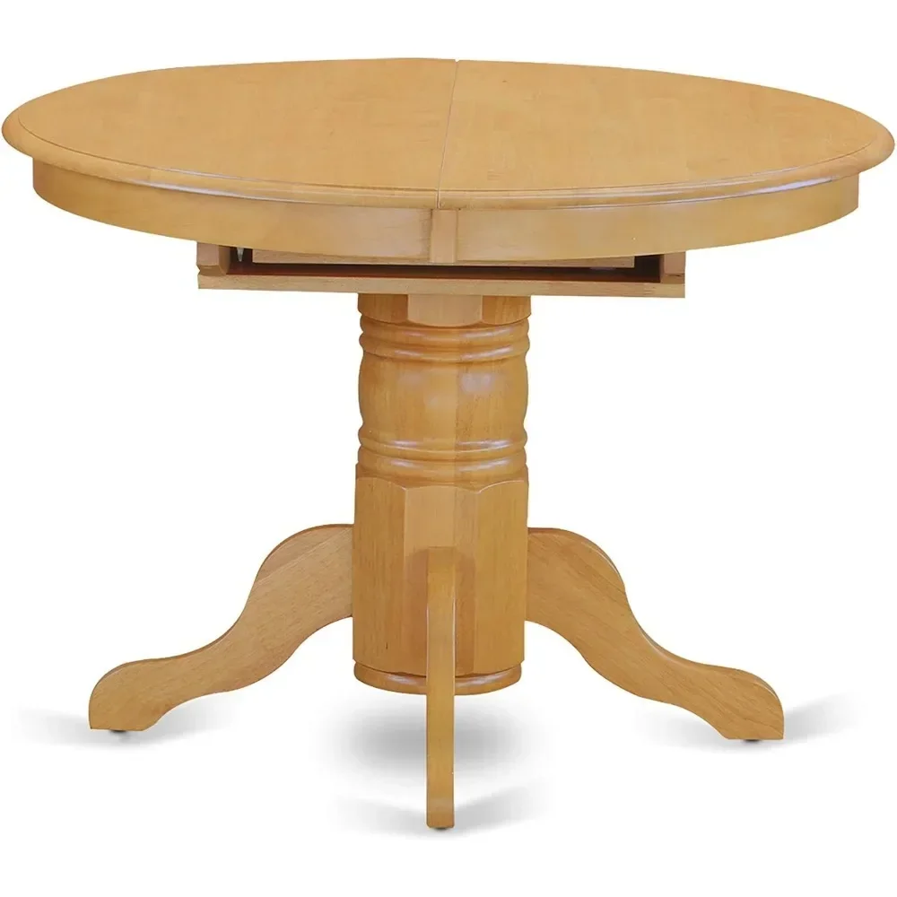 Conjunto de mesa de jantar de 5 peças inclui uma mesa oval com folha de borboleta e 4 cadeiras de jantar de cozinha em tecido de linho, conjuntos de sala de jantar