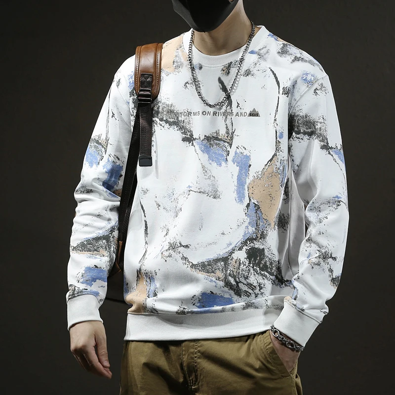 

Sweater for Men 2024 New Autumn and Winter Fashion Personality Printing Stylish Loose plus Size Casual Men's Outfit Tops