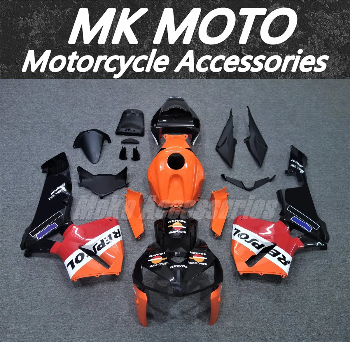 

Moke moto Motorcycle Fairings Kit Fit For Cbr600rr 2005-2006 F5 Bodywork Set High Quality Abs Injection Orange White Red Black