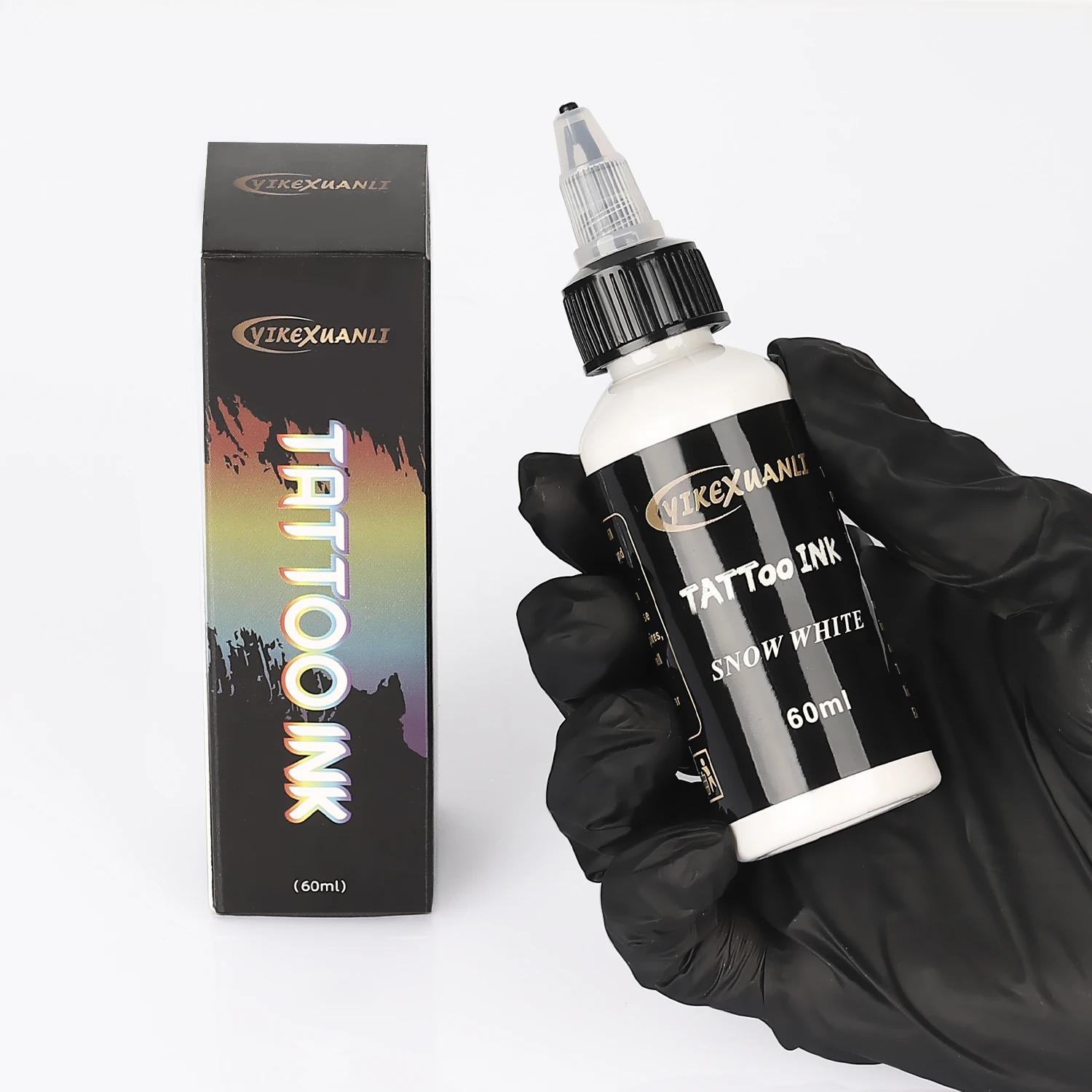60ml white/black/red Tattoo Ink Pigment with box Body Art Tattoo Kit Professional Beauty Paints Makeup Tattoo Supplies permanent