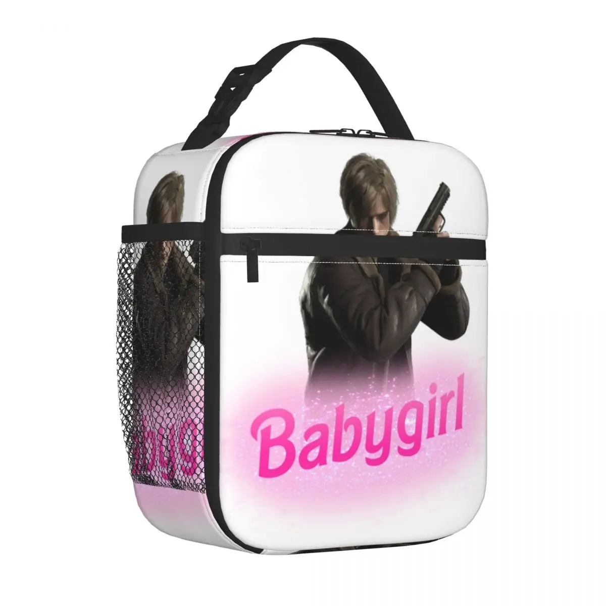 Leon Kennedy Horror Tv Movies Insulated Lunch Bag for School Office Waterproof Cooler Thermal Bento Box Women Children