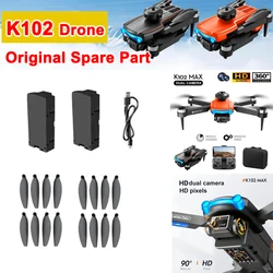 K102 Mini Drone Original Spare Part Propeller Props Maple Leaf Wing Blade / Battery / USB Charger Part Accessory