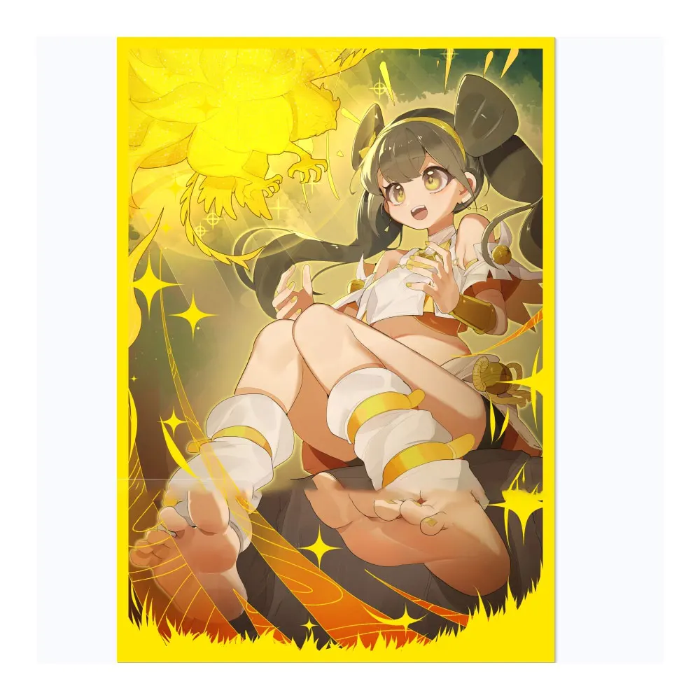 

60PCS 63x90mm Protective Sleeves Trading Cards Protector Holographic Animation YuGiOh Card Sleeves Shield Laser Card Deck Cover