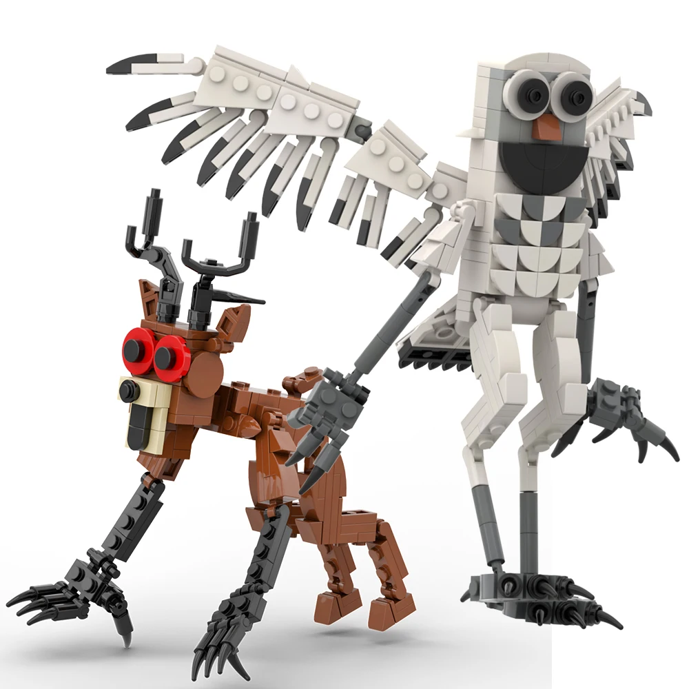 

MOC 99-ночи в лесу, строительные блоки Monster DEER Milu Deer, игровая периферия, сборка кирпичей, игрушки, фанаты, подарок на Хэллоуин
