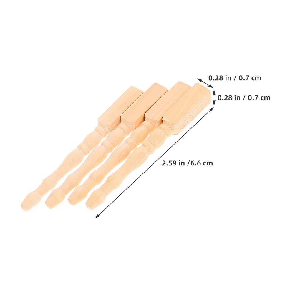 12個の木製テーブル脚ミニチュアドールハウス家具金具リアルなデザインデスクコーヒーテーブルキャビネットサポート用