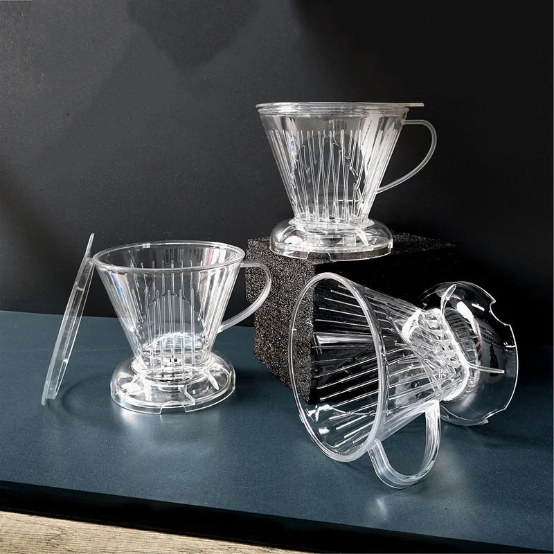 

Clear Coffee Filter Cup Reusable Glass Accessories for Pour Over Barista Coffee Brewing Coffee Funnel Filter Cup 1-4Cups