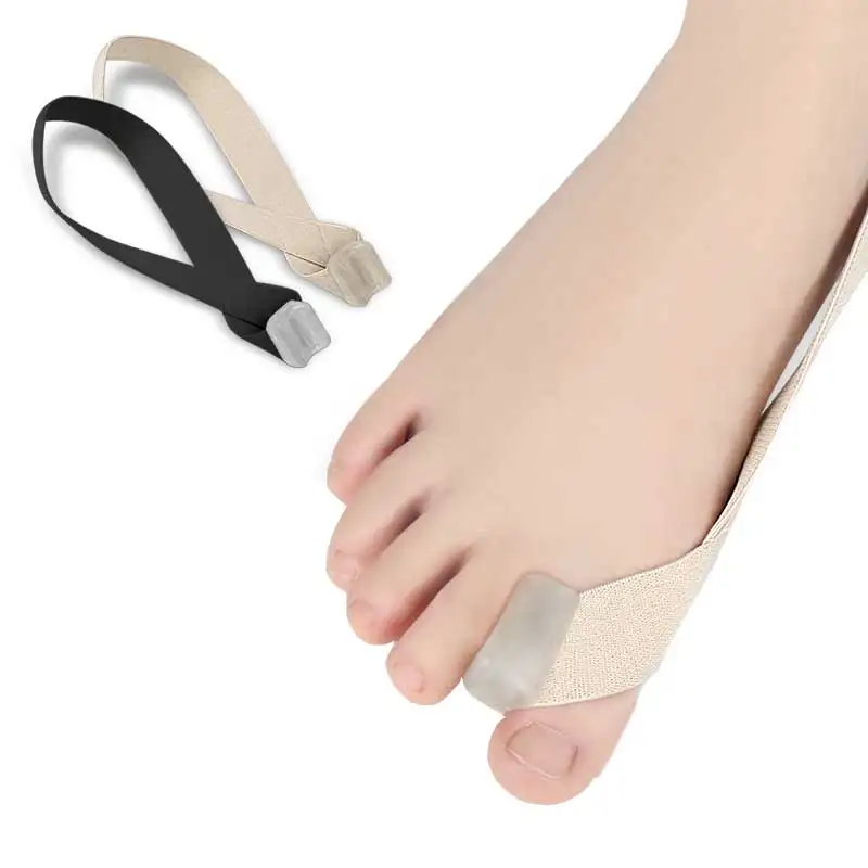 4PCS Hallux Valgus Corrector Straps Big Toes Sperators for Overlapping Toes Day and Night Use Can Fit in Shoes Single-Side Pull