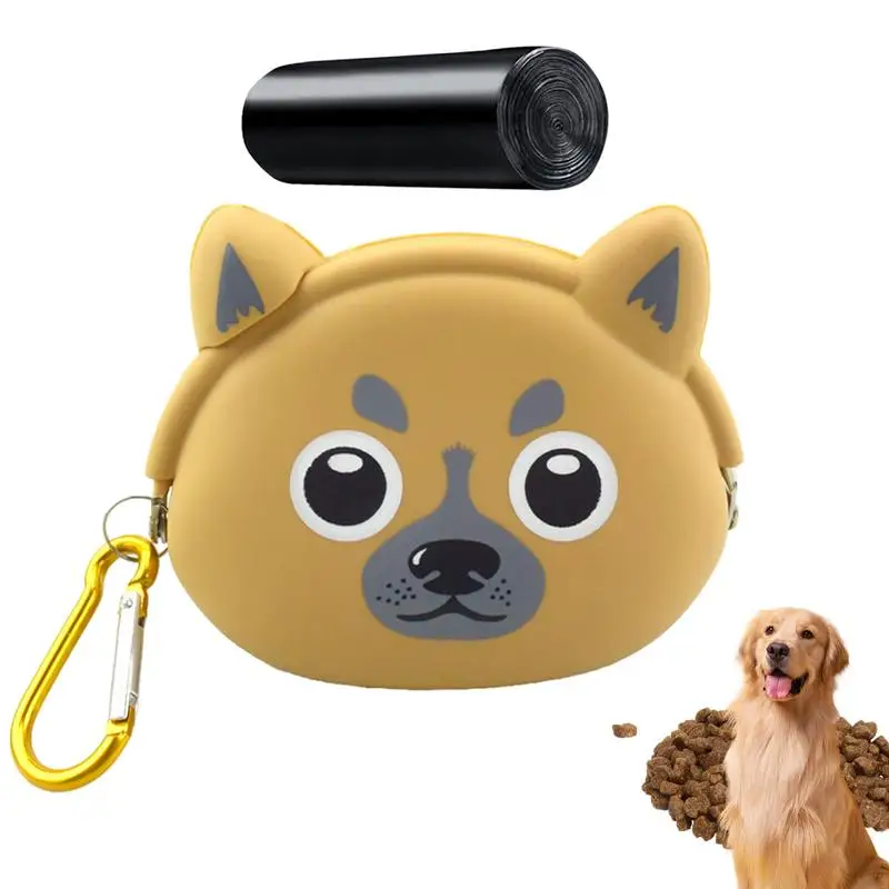 Silicone Dog Treat Pouch Portable Pet Poop Bag Dispenser Training Container Pet Snack Treat Storage Bag Dogs For Pet Training