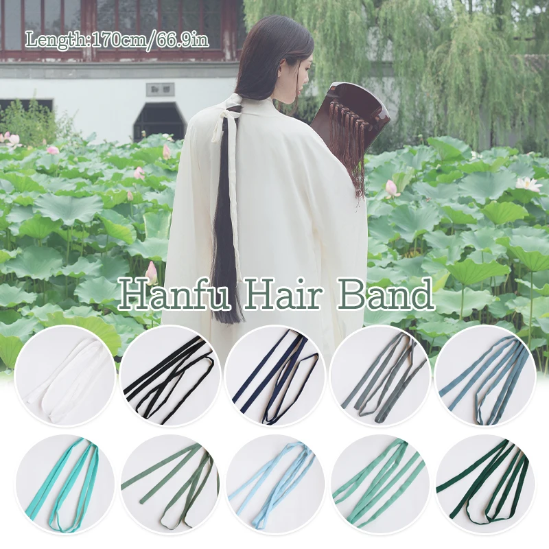 1.7M Chinese Hanfu Chiffon Hair Straps Head Bands Ribbon Bride Hanfu Women Long Cosplay Costume Long Streamer Ancient Ornaments