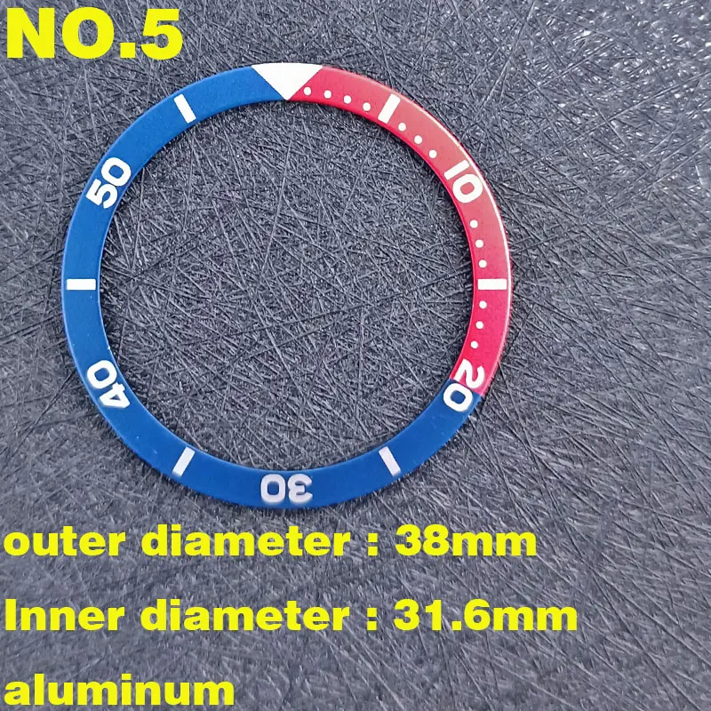 The bezel of the 38mm x 31.6mm aluminum watch is inserted into the replacement accessory