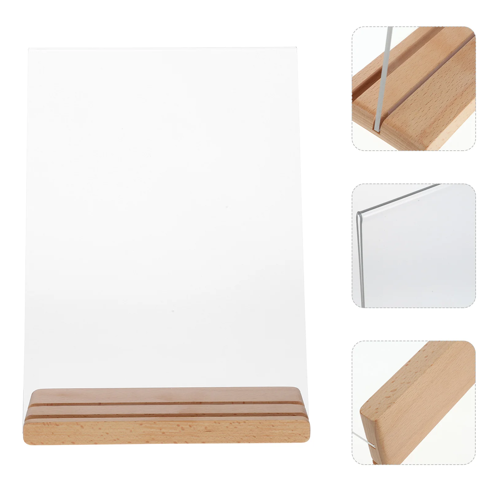 

1Set Acrylic Sign Holder Display Stand Tabletop Menu Brochure Flyer Advertising Paper Display Acrylic Sign Holder