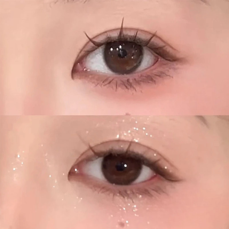 グリッターハイライターアイシャドウスティックピンクホワイトティント防水スパークリングゼリーアイシャドウペン真珠光沢のある明るく輪郭メイクアップ