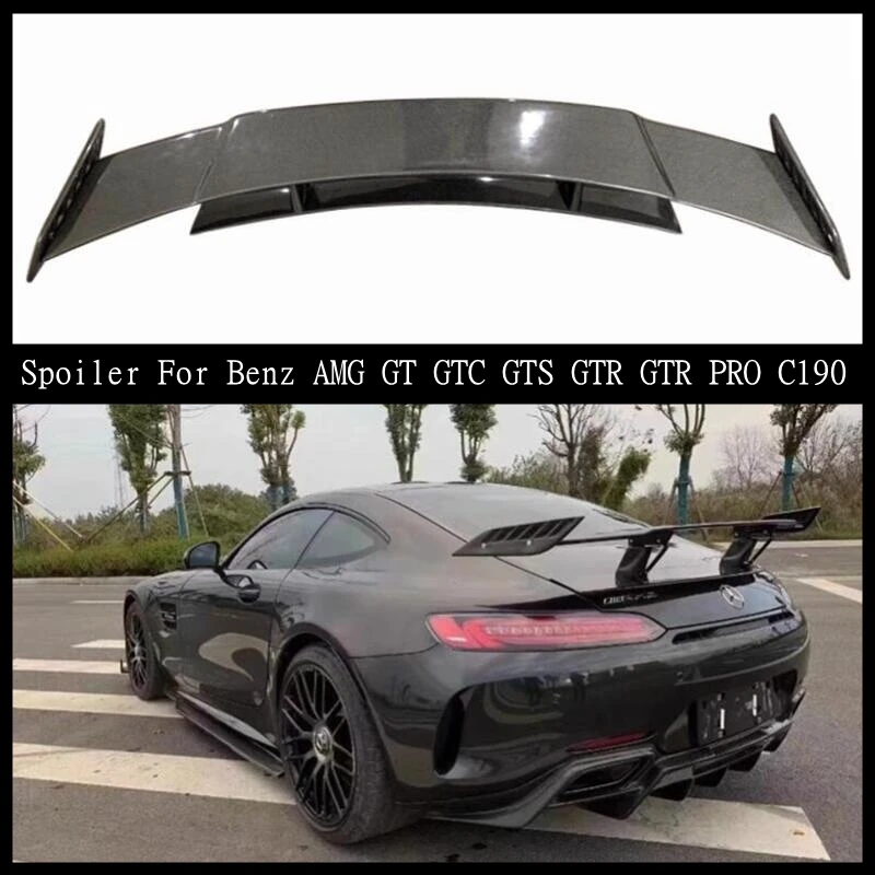 

GTC REAL Carbon Fiber Spoiler For Mercedes Benz AMG GT GTS GTR GTR PRO C190 Coupe 2015-2023 WING TRUNK LIP Spoilers