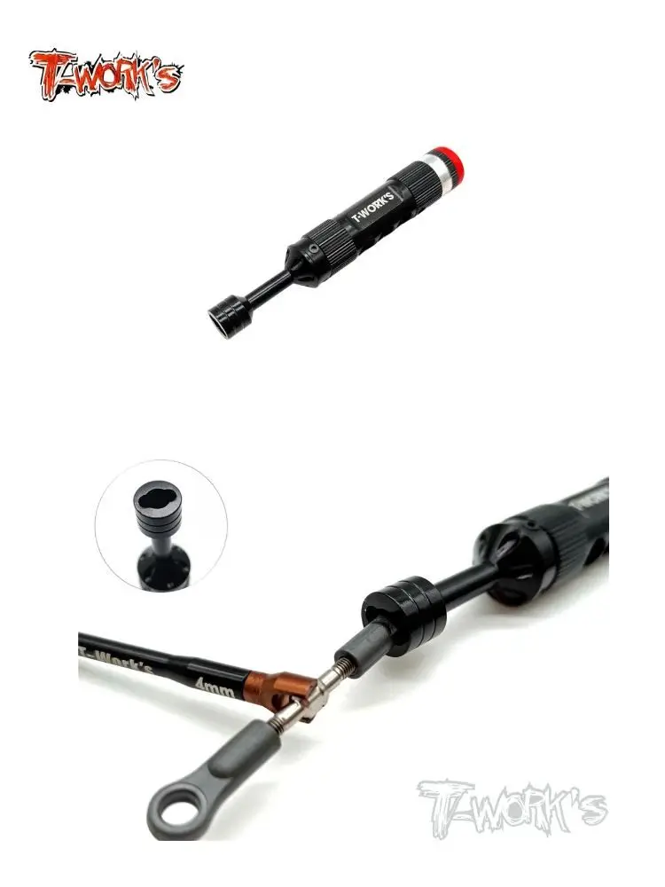 الأصلي T يعمل TT-098-A الصلب المغلفة وصلة ربط المقطورة الكرة نهاية تصاعد أداة (ل Xray/Yokomo/Infinity/Tamiya/ARC 1/10 TC) أداة Rc