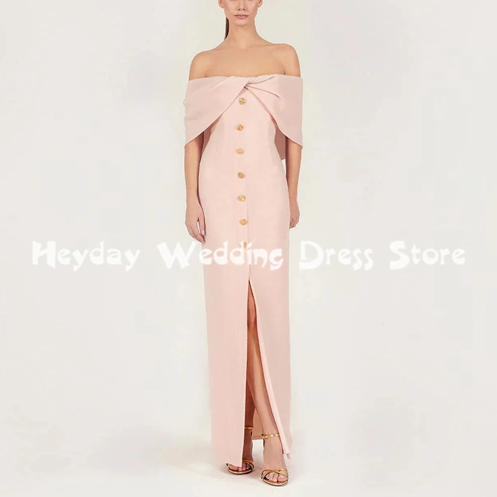 

Heyday женские прямые вечерние платья с вырезом лодочкой и разрезом на пуговицах без рукавов длиной до пола, вечерние элегантные вечерние платья 2025