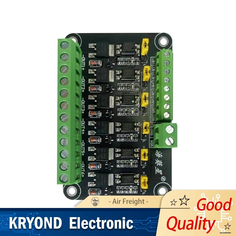 

6-канальная плата драйвера MOSFET, микроконтроллер, ПЛК, усилитель, полевой транзистор, оптопара, изоляция, 6-полосный